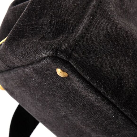 Prada Canapa Convertible Tote Denim Medium Black - Picture 6 of 8